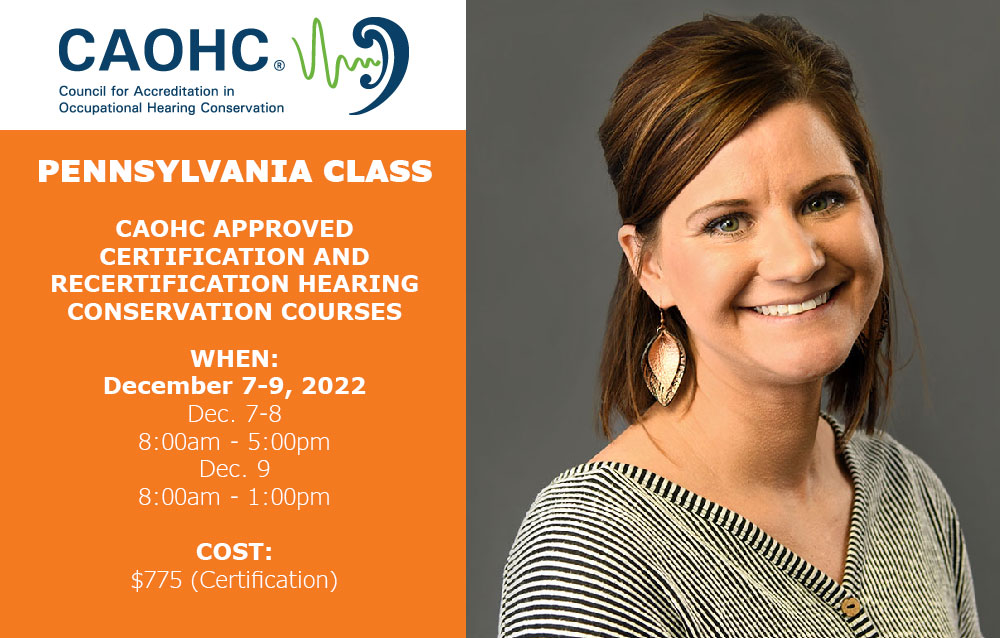 CAOHC Approved Certification and Recertification Hearing Conservation Courses (PENNSYLVANIA)