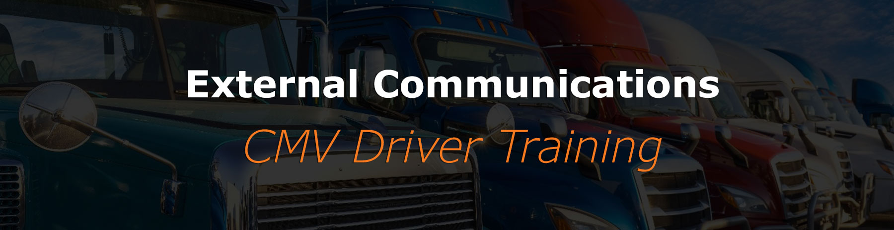You are currently viewing External Communications (CMV Driver Training)